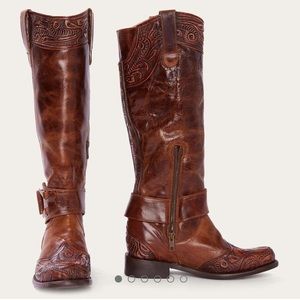 Stetson Burnished Cognac Tall Boots